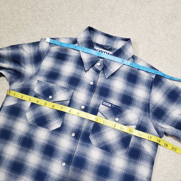 DIXXON The USS Midway Plaid Flannel Shirt Pearl Snaps Rugged Plaid Men's Small - Picture 13 of 15